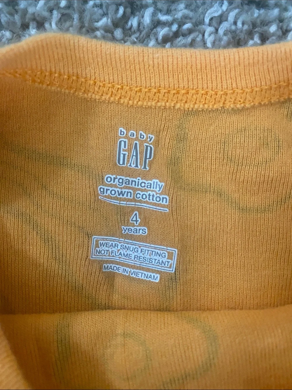 Baby gap organically grown cotton breakfast eggs and bacon pajamas size 4
